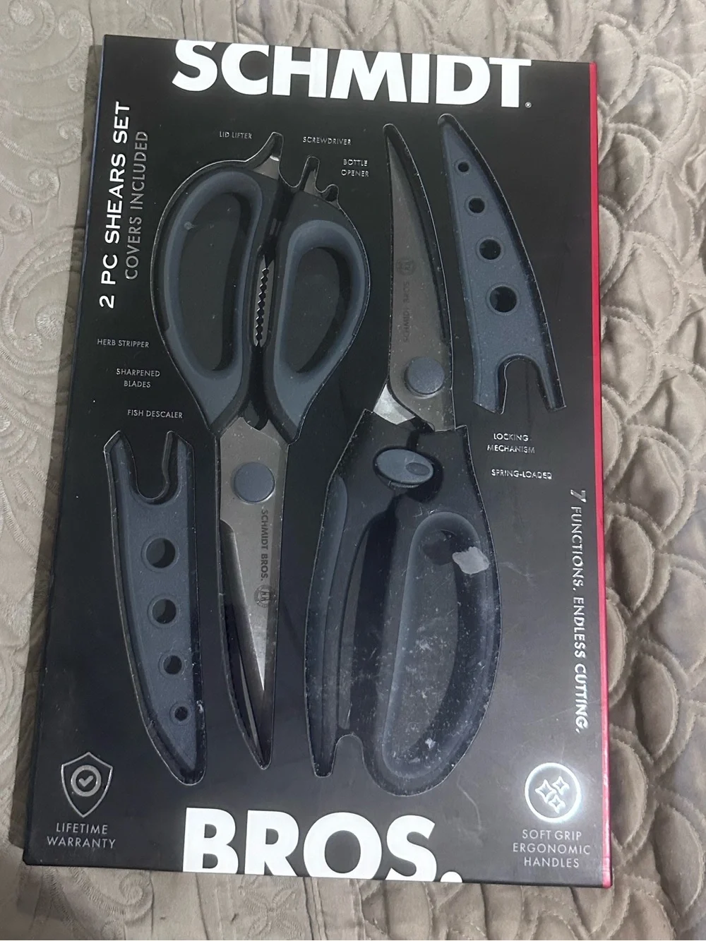 Schmidt Brothers two-piece shears set with covers